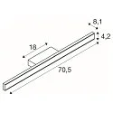 SLV wall luminaire ONE LINEAR 70 - PHASE up / down, CCT Switch IP44, white dimmable