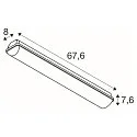 SLV damp-proof luminaire WATERPROOF V 600 ON-OFF CCT Switch, switchable, multipower, wired through IP66, grey 