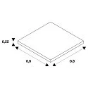 SLV cover UNIVERSAL DOWNLIGHT IP65 square, rigid, closed, airtight, chrome