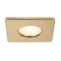 SLV cover UNIVERSAL DOWNLIGHT IP65 square, rigid, closed, airtight, gold matt