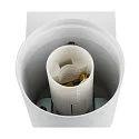 SLV wall luminaire VARYT round, without shade E14 IP44, white dimmable