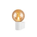 SLV wall luminaire VARYT round, without shade E14 IP44, white dimmable