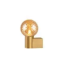 SLV wall luminaire VARYT round, without shade E14 IP44, brass dimmable
