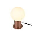 SLV table lamp VARYT round, without shade E14, copper dimmable