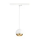 3-phase pendant luminaire LIGHT EYE® 150 down, ball shaped GU10 IP20, white matt dimmable
