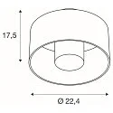 SLV outdoor ceiling luminaire PHOTONI CYL cylindrical, with spacer E27 IP65, rust dimmable
