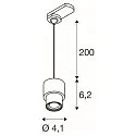 SLV 3-phase pendant luminaire PURI 2.0 BASIC GU10 IP20, white dimmable