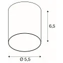 SLV lamp shade PURI 2.0 - TUBE cylindrical, white