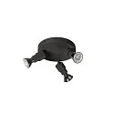 SLV wall and ceiling luminaire PURI 2.0 BASIC 3 flames GU10 IP20, black dimmable