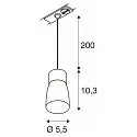 SLV 1-phase pendant luminaire PURI 2.0 - DOME half round GU10 IP20, white dimmable