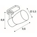 SLV 3-phase spot PURI 2.0 - DOME half round, adjustable GU10 IP20, dimmable