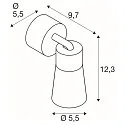 SLV wall and ceiling luminaire PURI 2.0 - CONE GU10 IP20, white dimmable