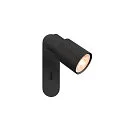 wall and ceiling luminaire PURI 2.0 - TUBE square, with switch GU10 IP20, black dimmable