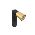 SLV wall and ceiling luminaire PURI 2.0 - CONE square, with switch GU10 IP20, gold, black dimmable