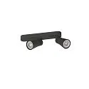 SLV wall and ceiling luminaire PURI 2.0 - CONE 2 flames, asymmetrical GU10 IP20, black dimmable