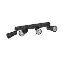 SLV wall and ceiling luminaire PURI 2.0 - CONE 4 flames, long GU10 IP20, black dimmable