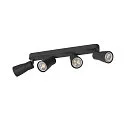 SLV wall and ceiling luminaire PURI 2.0 - DOME 4 flames, long GU10 IP20, black dimmable