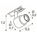 SLV 1-phase spot PURI 2.0 BASIC swivelling, rotatable GU10 IP20, grey dimmable
