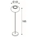solar floor lamp ADEGAN IP65, black dimmable