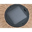SLV solar floor lamp ADEGAN FLAT IP65, brown dimmable