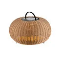 SLV solar floor lamp ADEGAN FLAT IP65, brown dimmable