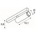 SLV track spot GRIP! S 48V DALI DTW swivelling, for VDU workstation, DALI controllable, Dim-To-Warm IP20, black dimmable