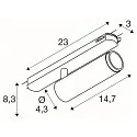 3-phase spot GRIP! M DALI swivelling, DALI controllable, UGR < 19 IP20, gold matt dimmable