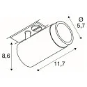 1-phase spot GRIP! L GU10 swivelling, rotatable GU10 IP20, bronze dimmable