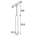 pendant luminaire GRIP! S 48V DALI DTW for VDU workstation, DALI controllable, Dim-To-Warm IP20, bronze, mat dimmable
