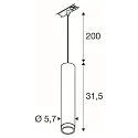 SLV 1-phase pendant luminaire GRIP! L GU10 GU10 IP20, white dimmable