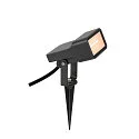 gorund spike luminaire SYNA WIDE square, tiltable IP65, black 