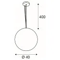 SLV pendant luminaire SUN 40 round E27 IP20, gold dimmable