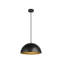 pendant luminaire FORCHINI M 40 down, half round E27 IP20, black matt dimmable