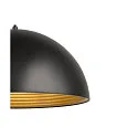 SLV pendant luminaire FORCHINI M 40 down, half round E27 IP20, black matt dimmable