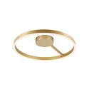 wall and ceiling luminaire ONE DALI Ø60CM up / down, DALI controllable, CCT Switch, ring shape IP20, brass dimmable