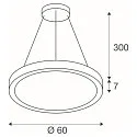 pendant luminaire MEDO® RING 60 DALI for VDU workstation, DALI controllable, CCT Switch IP20