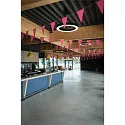 SLV pendant luminaire MEDO® RING 90 DALI for VDU workstation, DALI controllable, CCT Switch IP20, black dimmable