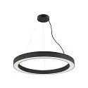 SLV pendant luminaire MEDO® RING 90 PHASE for VDU workstation, CCT Switch IP20, black dimmable