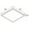 ceiling luminaire PANEL C 625 ON-OFF CCT Switch, UGR < 19, switchable IP54 / IP20, white, lacquered 