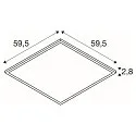 SLV ceiling luminaire PANEL C 600 DALI DALI controllable, CCT Switch, UGR < 19 IP54 / IP20, dimmable