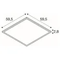 SLV ceiling luminaire PANEL C 600 DALI DALI controllable, CCT Switch, UGR < 19 IP54 / IP20, dimmable