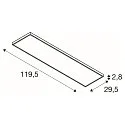 SLV ceiling luminaire PANEL C 1200/300 ON-OFF CCT Switch, UGR < 19, switchable IP54 / IP20, 34W 4550lm 3000 / 4000K CRI 80-89
