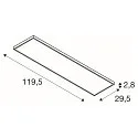 SLV ceiling luminaire PANEL C 1200/300 ON-OFF CCT Switch, UGR < 19, switchable IP54 / IP20, white, lacquered 