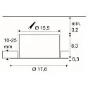 SLV downlight DOWNLIGHT C 150 ON-OFF rigid, switchable, multipower, wired through IP54, white 