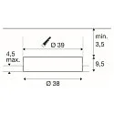 SLV ceiling recessed luminaire MEDO® 40 FRAMELESS rigid, for VDU workstation, CCT Switch, flush, switchable IP20, white 