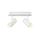 SLV wall and ceiling luminaire NOBLO® DOUBLE PHASE DTW 2 flames, round, Dim-To-Warm IP20, white dimmable