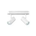 SLV wall and ceiling luminaire NOBLO® DOUBLE PHASE DTW 2 flames, round, Dim-To-Warm IP20, white dimmable
