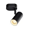 SLV wall and ceiling luminaire NOBLO® SINGLE PHASE DTW 1 flame, round, Dim-To-Warm IP20, black dimmable