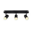 SLV wall and ceiling luminaire NOBLO® TRIPLE PHASE DTW 3 flames, round, Dim-To-Warm IP20, black dimmable