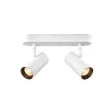 SLV wall and ceiling luminaire NOBLO® DOUBLE PHASE 2 flames, round IP20, white dimmable